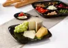 Black PP 12" Mozaïk® Square Platter with Clear Dome Lid