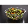 Clear 64 oz. Large Square Bowl with Clear Dome Lid 