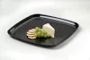 Black PP 12" Mozaïk® Square Platter with Clear Dome Lid